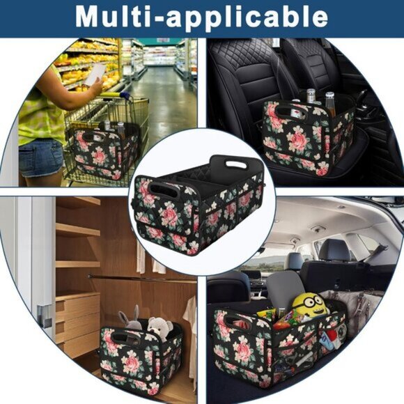 ⚡Men Floral Car Organizers and Storage with 6 Pocket Car Accessoriesizer Trunk - Picture 6 of 6
